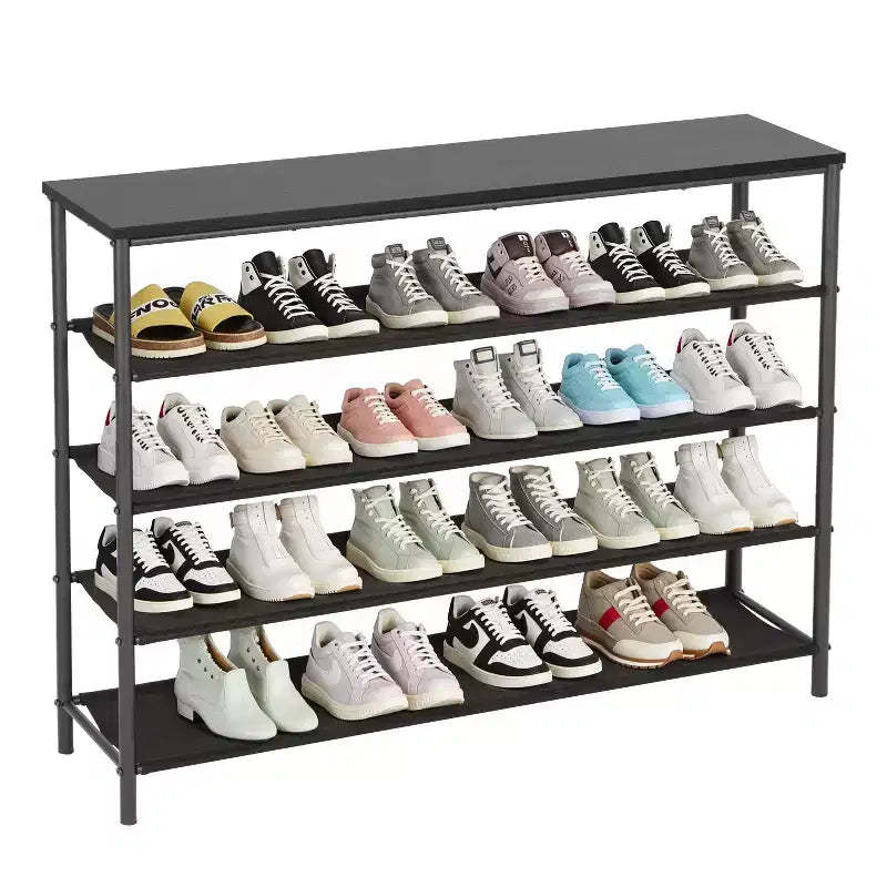 BestMassage Shoe Rack 5 Tier Shoe Shelf Standing Storage Rack, Black