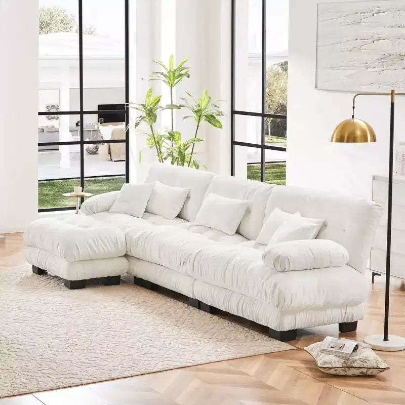 Luxury Modular Sectional Sofa Couch,Oversized L Shaped Cloud Couch for Living Room