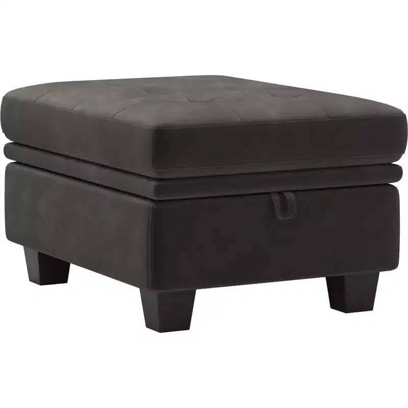 Belffin Modular Velvet Tufted Small Ottoman