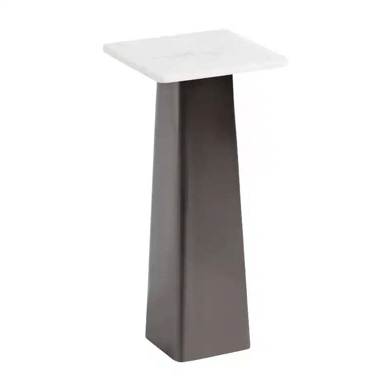Kate and Laurel Quinley Square Marble Drink Table