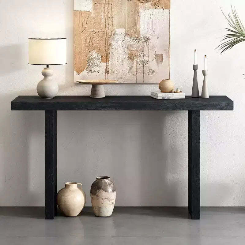 Whisen Uniquely Designed Console Table with Unique Vertical Stripe Design for Entryway, Hallway, Living Room, Foyer, Corridor