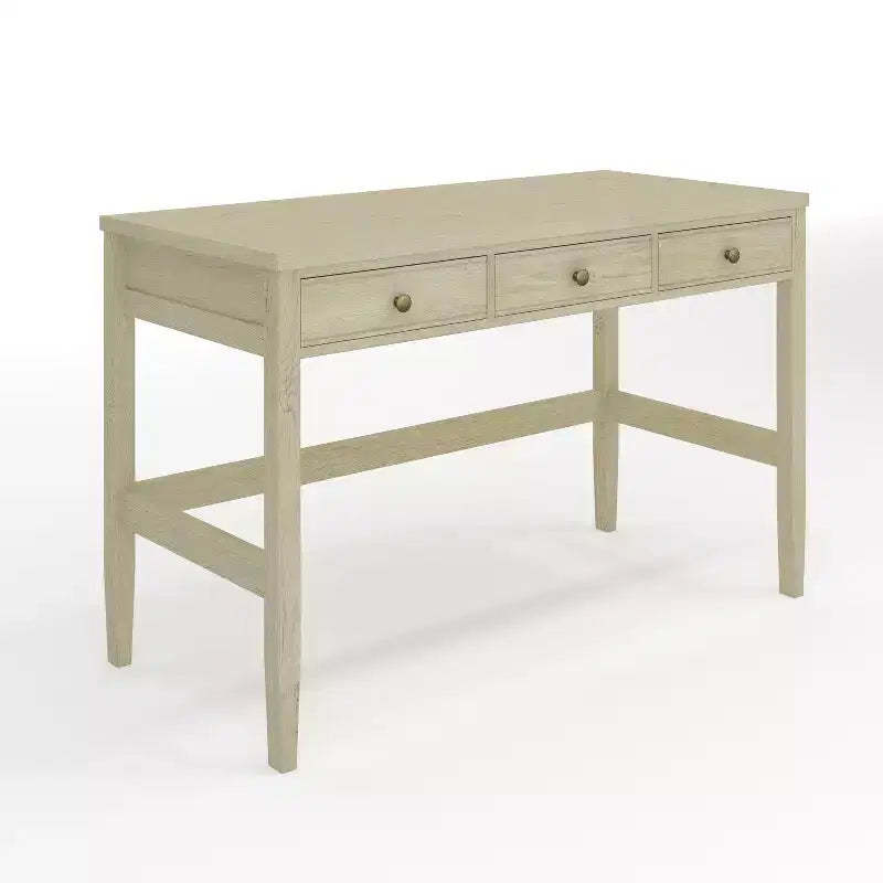 Martha Stewart Rhett Home Office 3 Drawer Desk with Tapered Legs