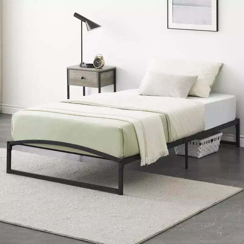 Garvee Metal Bed Frame, Low Profile Platform w/Steel Slats, No Box Spring Needed, Easy Assembly