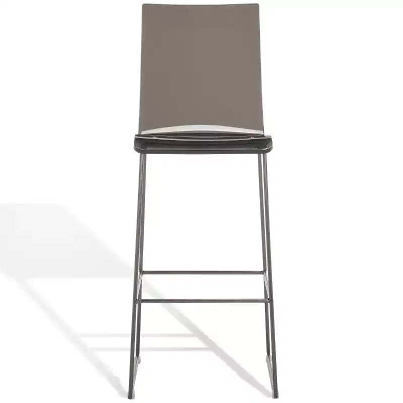Bryant Acrylic Barstool - SFV2564 - Smoke Grey/Gunmetal - Safavieh Couture