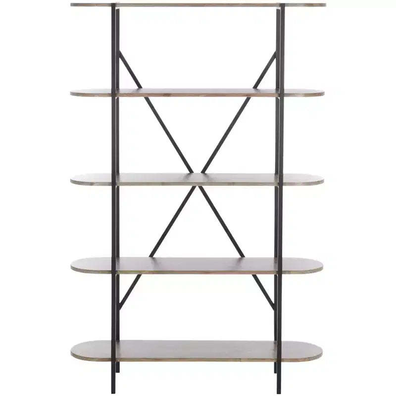 Figaro 4 Tier Bookcase - ETG4201 - Brown/Black - Safavieh