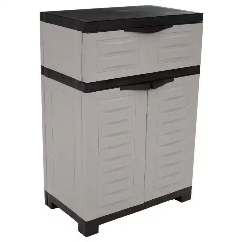Sunnydaze Versatile Plastic Storage Cabinet with Adjustable Shelf - 34.5