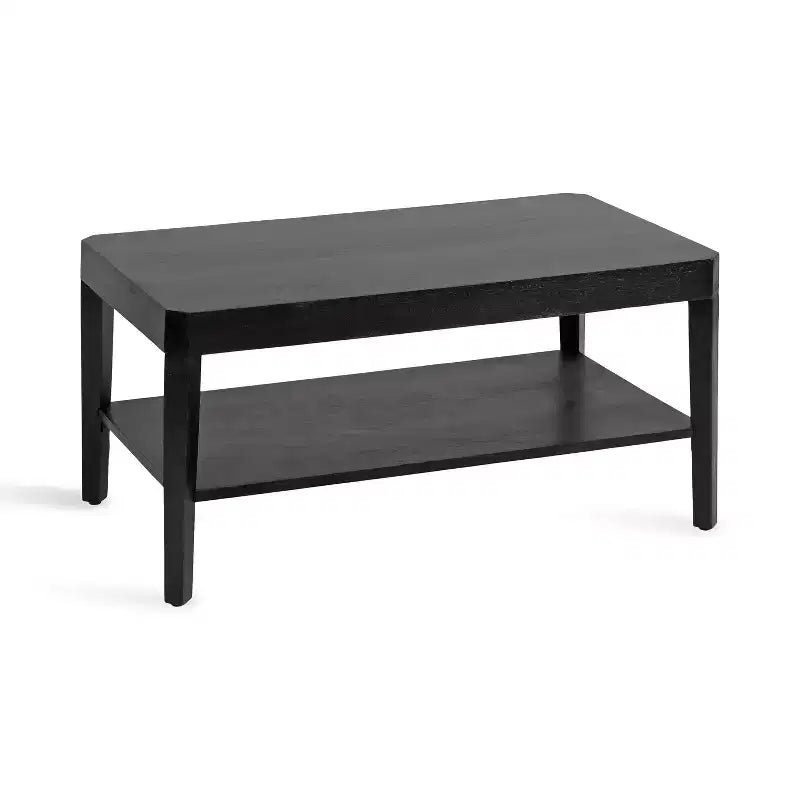 Kate and Laurel Talcott Rectangle Coffee Table, 36x20x18, Black