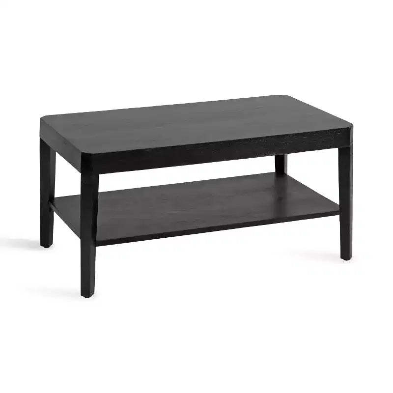 Kate and Laurel Talcott Rectangle Coffee Table, 36x20x18, Black