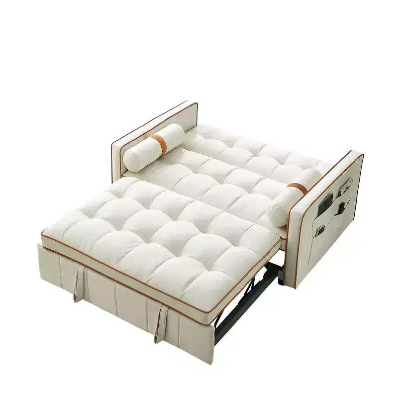 78.75 Reclining Sofa Bed - L-Shaped Sectional with USB Charging, Storage, & Arm Pocket