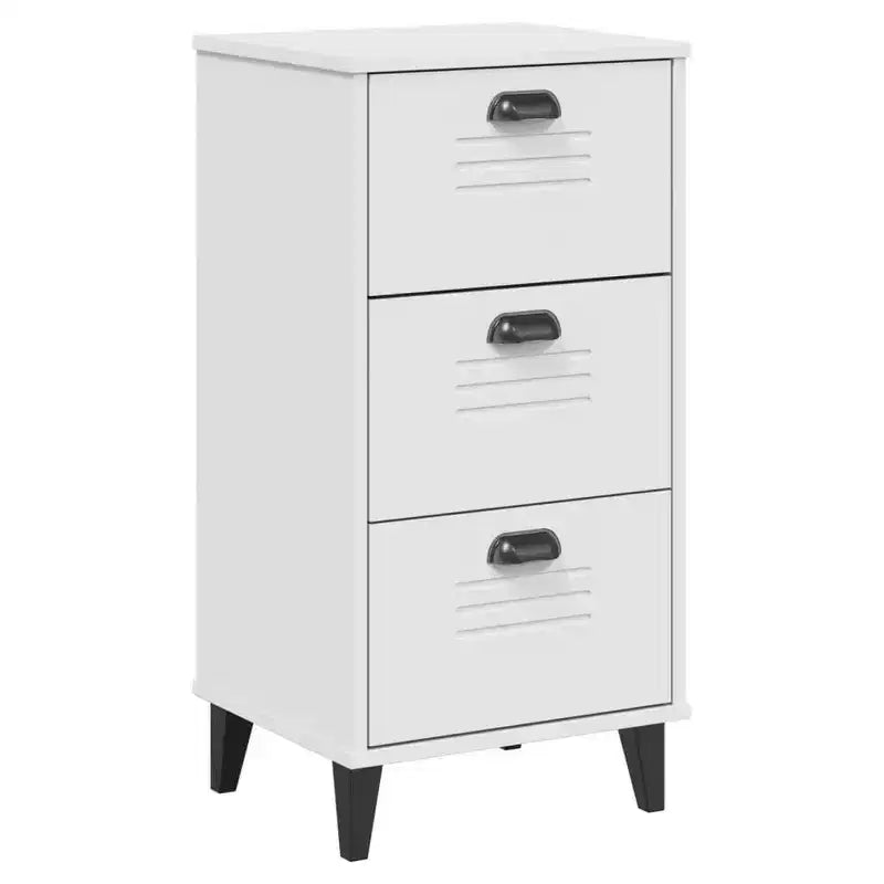 vidaXL Bedside Cabinet Accent End Table Bedroom Furniture Solid Wood Pine