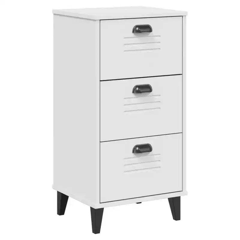vidaXL Bedside Cabinet Accent End Table Bedroom Furniture Solid Wood Pine