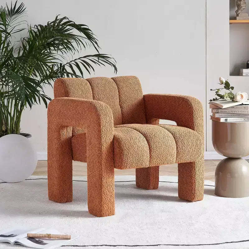 Vatros Wide Boucle Upholstered Accent Chair