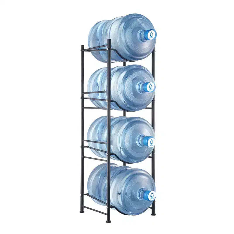 VEVOR 4 Tiers Water Jug Holder, 5 Gallon Water Bottle Holder, Single Row Water Bottle Rack for 4 Bottles, Heavy Duty Water Jug Rack