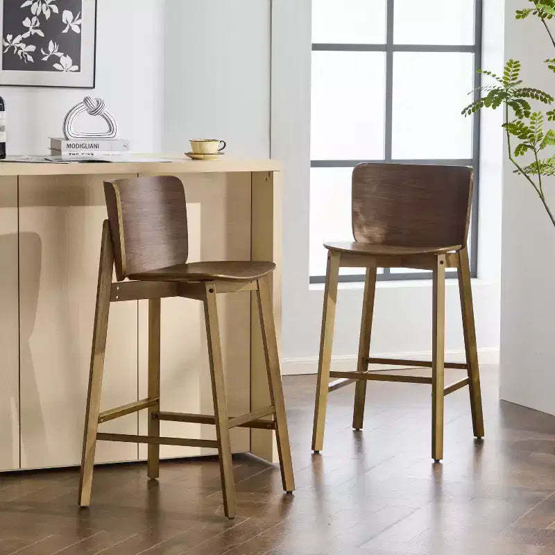 Christopher Knight Home Mario Indoor Wood Barstools with Curved Backrest (Set of 2)