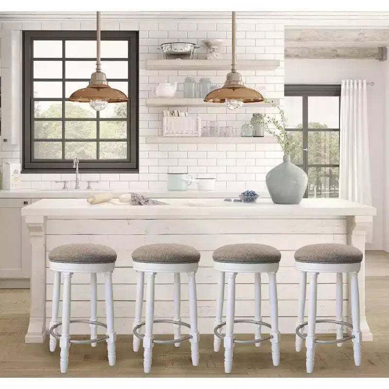 Vatros Bar Stools Set of 2 26 Counter Height Stool 360 Swivel Barstool