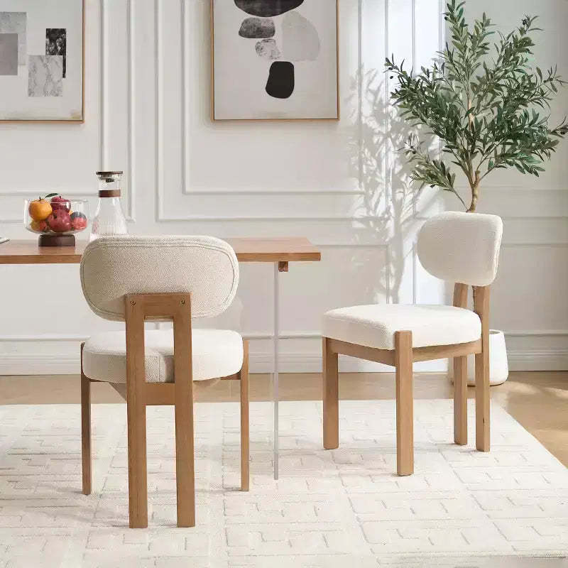 Vatros Chenille Upholstered Side Chair Dining Chairs