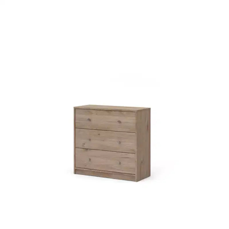 HomeStock Portland 3 Drawer Chest Contemporary Danish Style Storage Unit