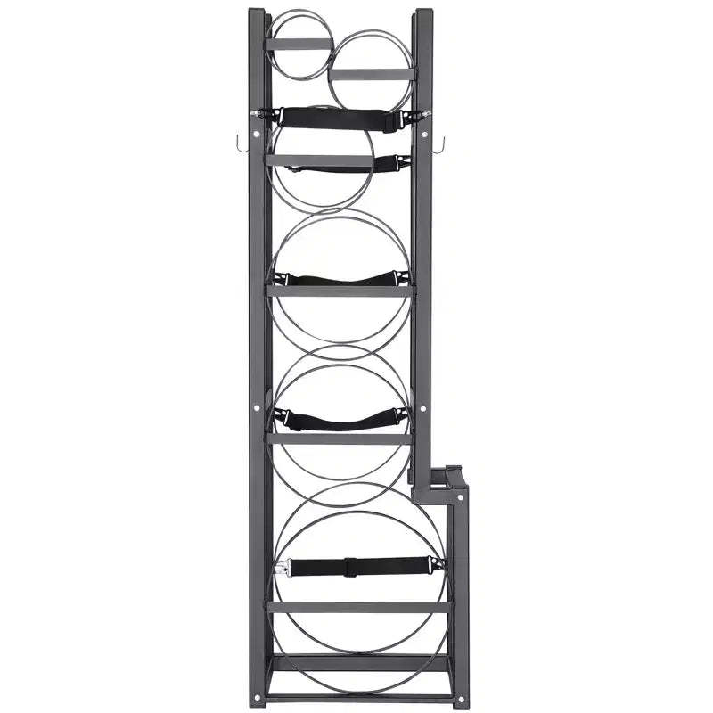 VEVOR Refrigerant Tank Rack, with 1 x 50lb, 2 x 30lb and Other 3 Small Bottle Tanks, Cylinder Tank Rack 15.55x12.99x49.8 in
