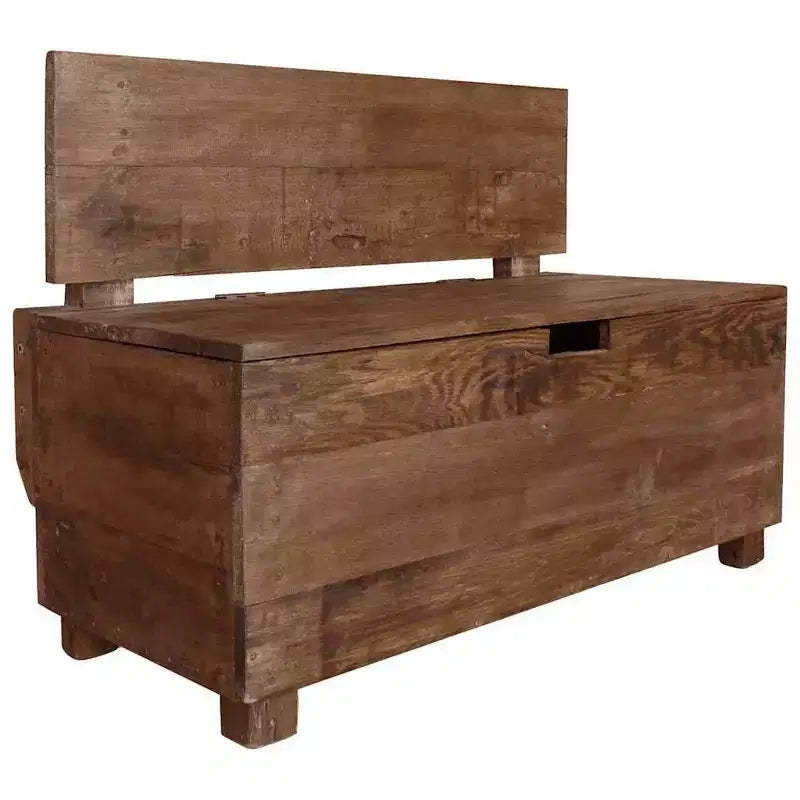 vidaXL Bench Solid Mahogany Wood 33.9x15.7x23.6