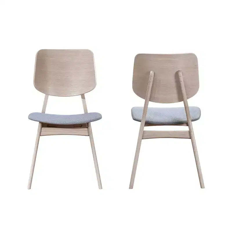 New Classic Furniture,Oscar Wood Back Dining Chair (Set of 2), White Ash