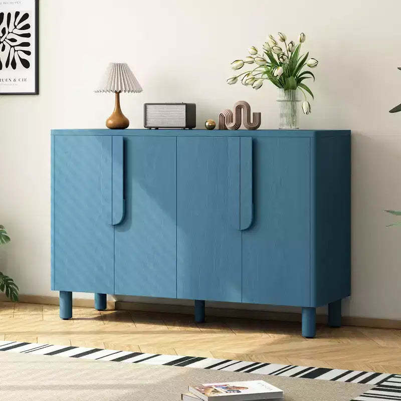 4-Door Buffet Cabinet with Storage, Wood Sideboard Cabinet with Handles and Adjustable Shelves