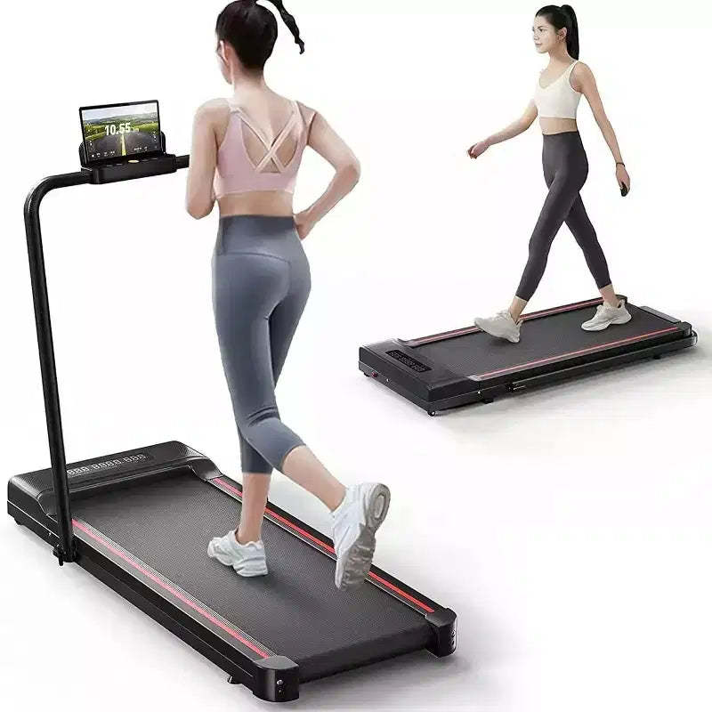 Treadmill, Walking Pad, Under Desk Treadmill, 3-in-1 Folding Treadmill for Home, Portable Electric Treadmill, Black Red