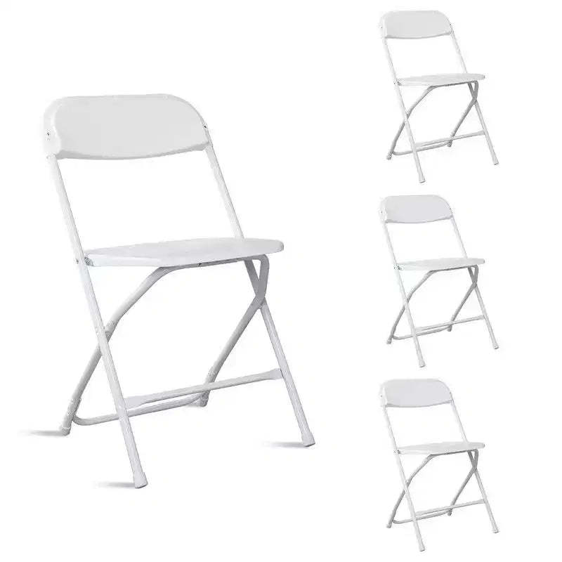 Karl Home|White Plastic Folding Chair (Set of 4)