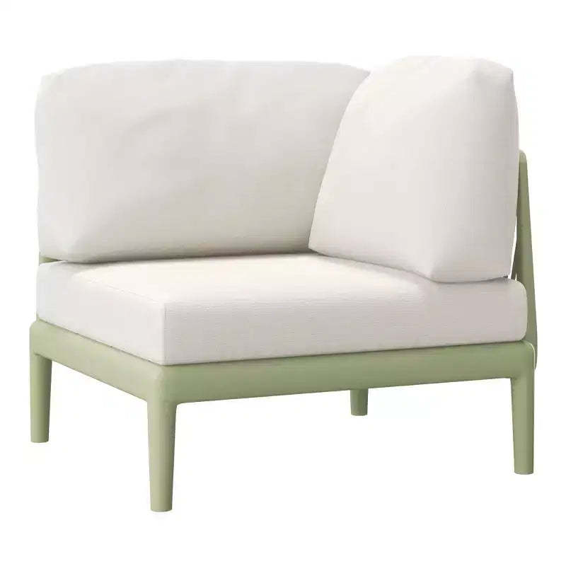 WestinTrends Playa Modern Outdoor Polypropylene Resin Deep Seating Sectional Corner Chair, Green