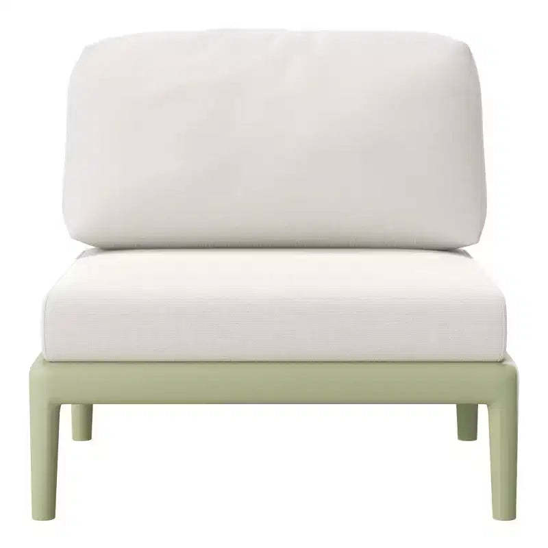 WestinTrends Playa Modern Outdoor Polypropylene Resin Deep Seating Armless Sectional, Green