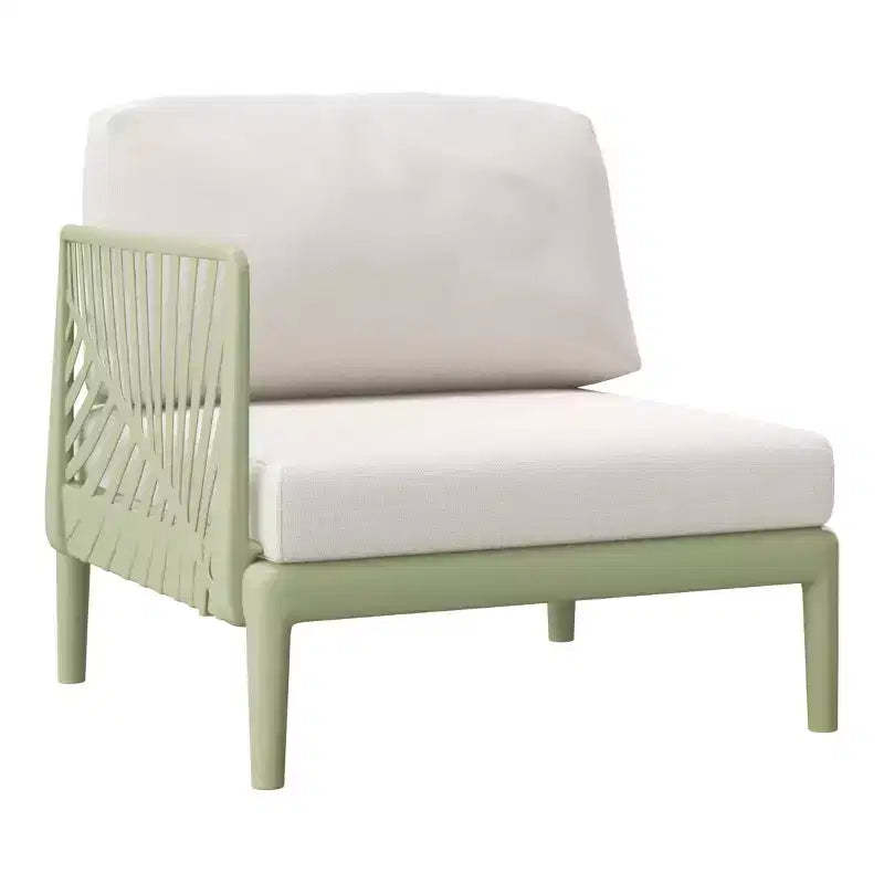 WestinTrends Playa Modern Outdoor Polypropylene Resin Left Arm Facing Deep Seating Sectional Chair, Green
