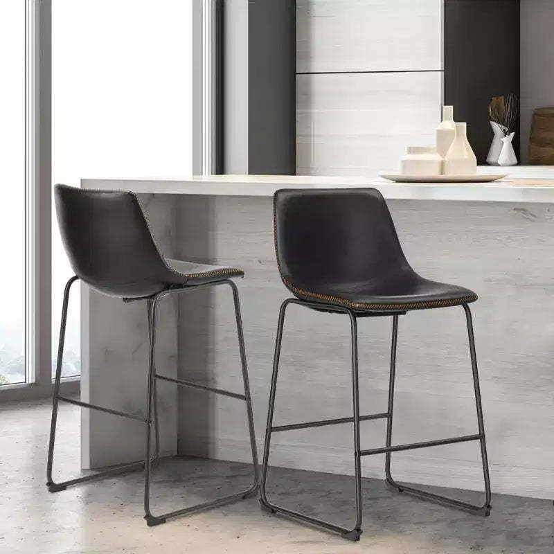 MAYEERTY Barstools - Armless Dining Chairs for Home Office Kitchen