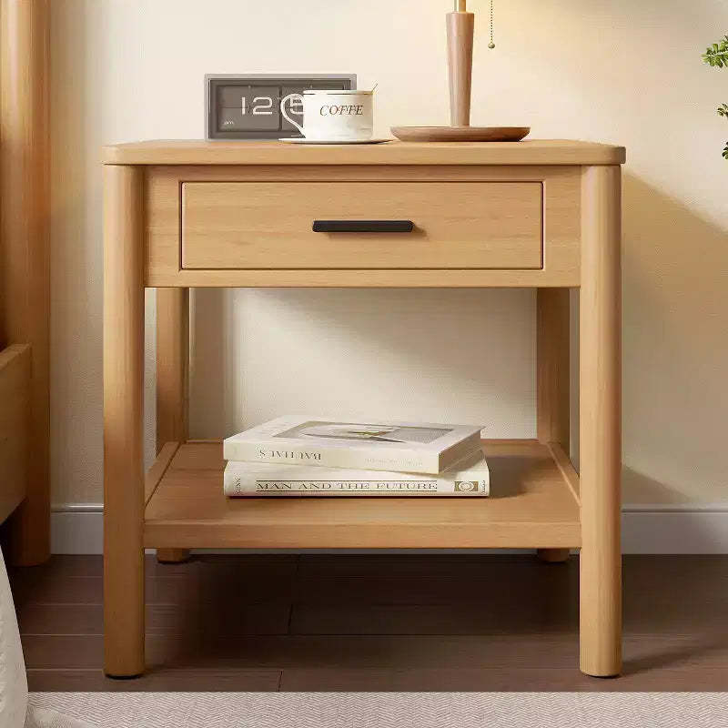 Christopher Knight Home Orvian Rubber Wood Rectangle End Table with Drawer