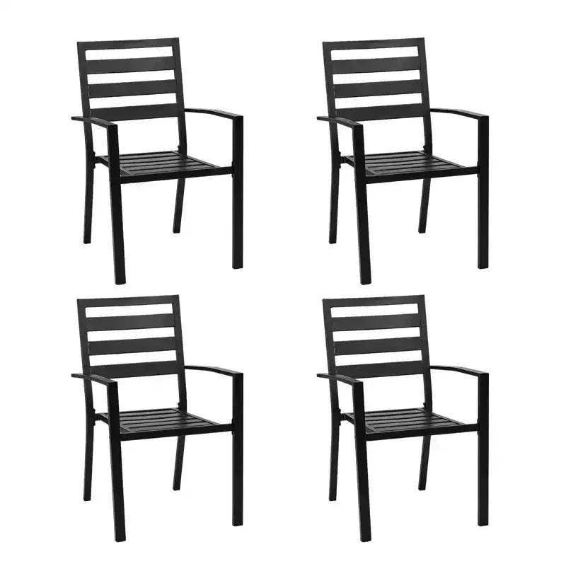 Karl Home | Steel Stackable Patio Dining Chair (Set Of 4)