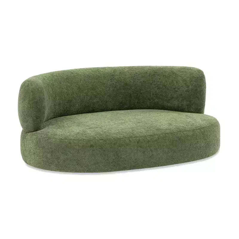 Jennifer Taylor Home Shep 36 Curved Dog Sofa Bed, Medium, Moss Green Fleeced Teddy
