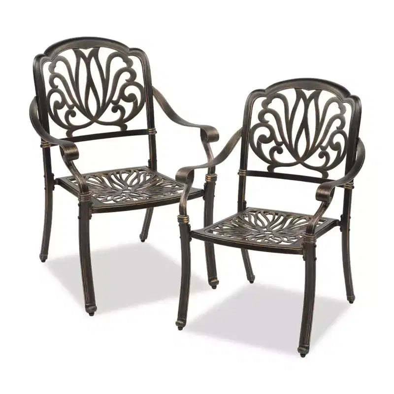 Karl Home | Metal Stackable Patio Dining Armchair