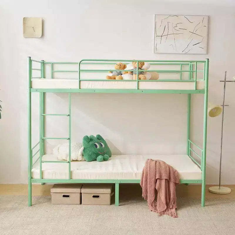 Karl Home Twin Over Twin Steel Bunk Bed Frame Ladder Bedroom Dorm Room for Kids Adult Children
