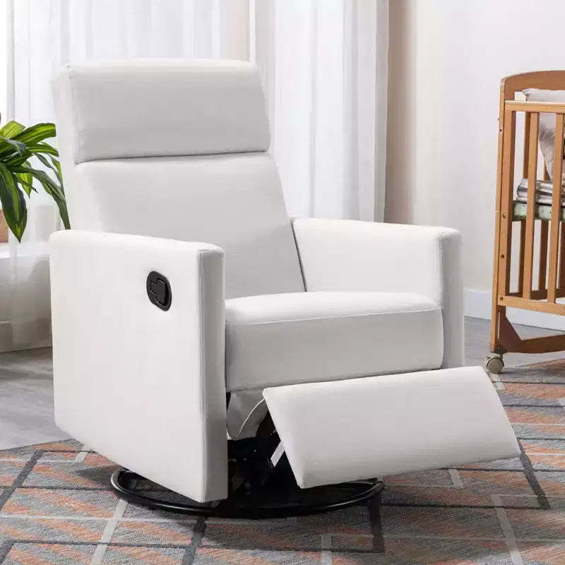 Okak Modern Accent Chairs for Bedroom, Upholstered Rocker Nursery Chair Plush Seating Glider Swivel Recliner Chair