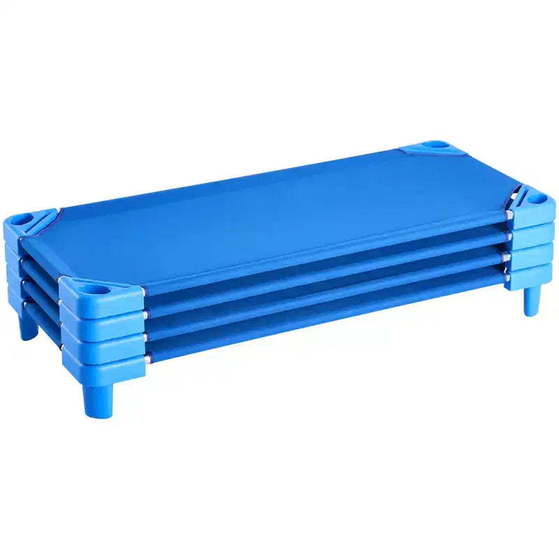 VEVOR Stackable Kiddie Cot, Pack of 4, Portable Toddler Nap Cots, Standard Size 52 L x 23 W Daycare Cots for Kids,Preschool Classroom Daycare Beds