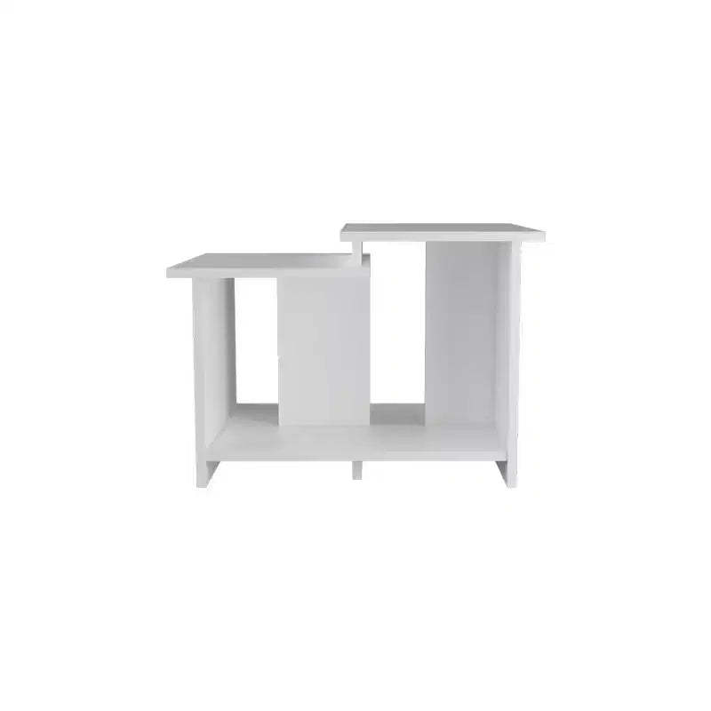 Okak 16.6 H Rectangle Modern Coffee Table with Open Lower Shelf for Home Office Storage for Living Room/Office, Space-Saving