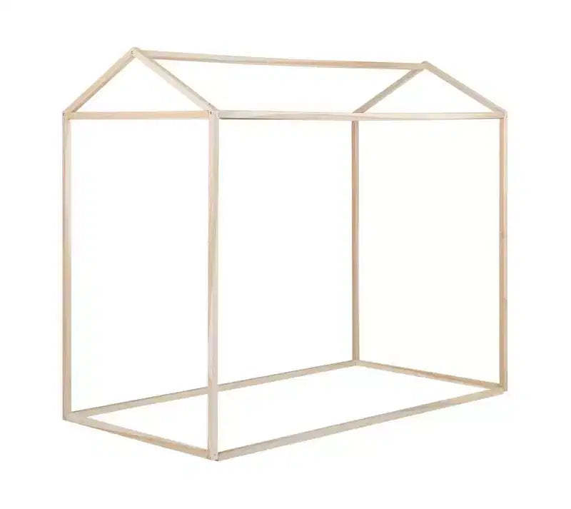 HomeStock 72.75 in.H Twin Size Brown with Basic Bed Frames made of Wood Bed Frame