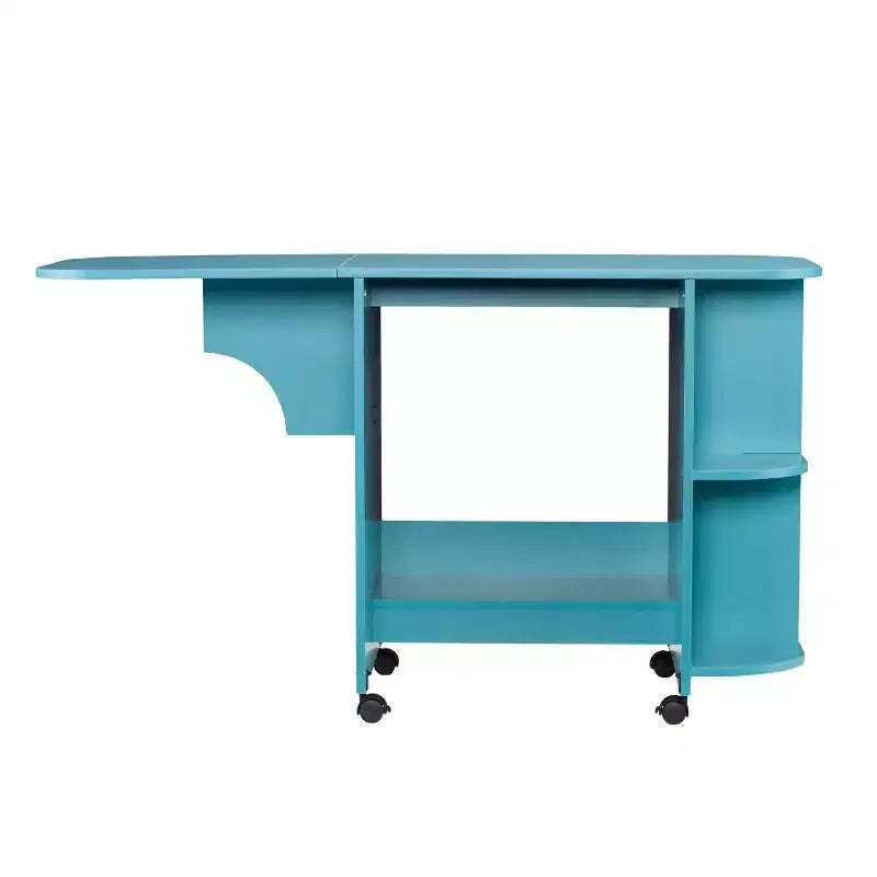 Stradville Expandable Rolling Sewing Table/Craft Station - Turquoise - SEI