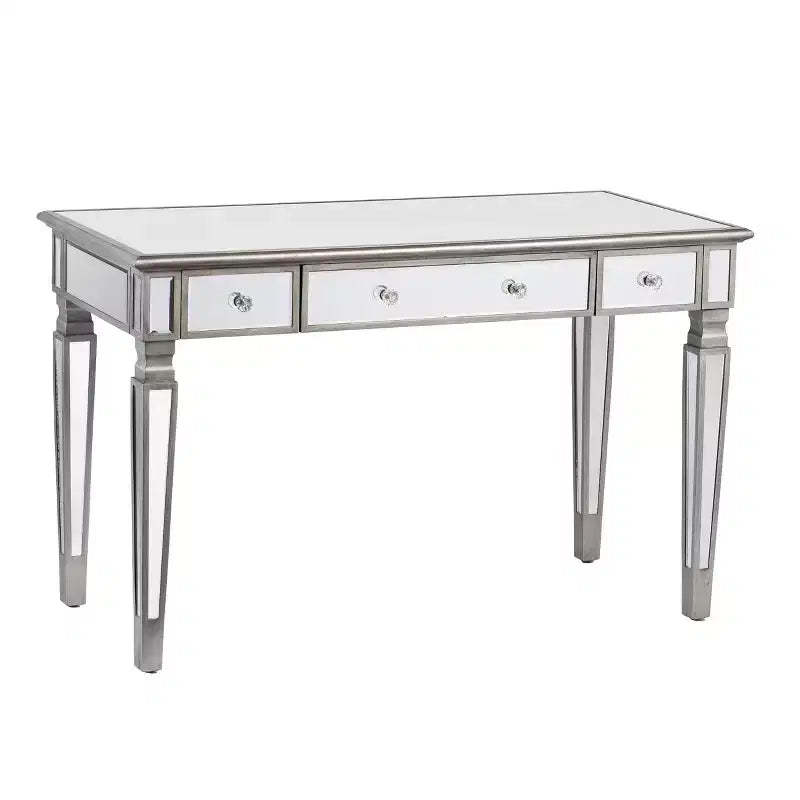 Wedlyn Mirrored Writing Desk - Silver - SEI