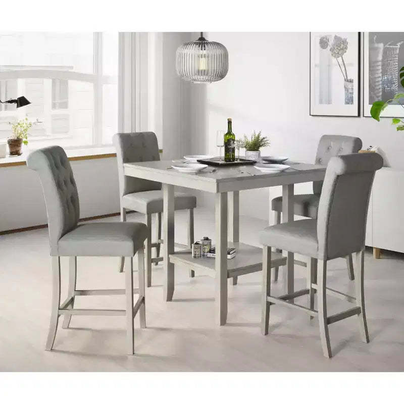 Home Design Dothan Counter Height Dining Set, Antique Gray
