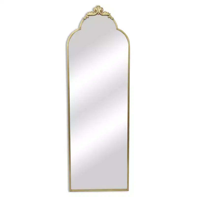 HomeRoots 65 Gold Metal Arch Full Length Hanging Mirror