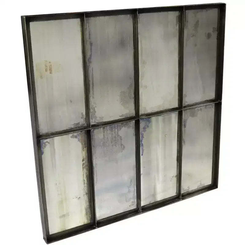 HomeRoots 40 Black Square Metal Framed Accent Mirror