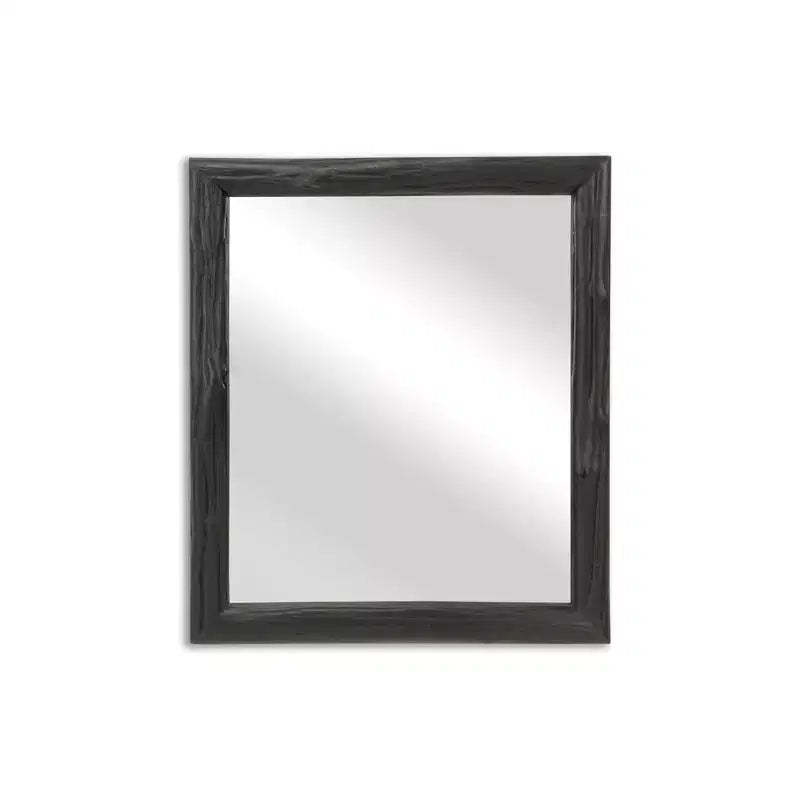 HomeRoots 20 Black Solid Wood Accent Mirror