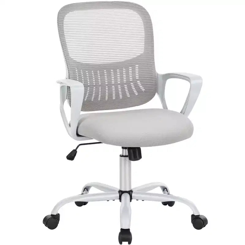 Bestier Office Task Chair with Metal Frame and Lumbar Support Ergonomic Adjustable Computer Desk Chair with Padded Armrest