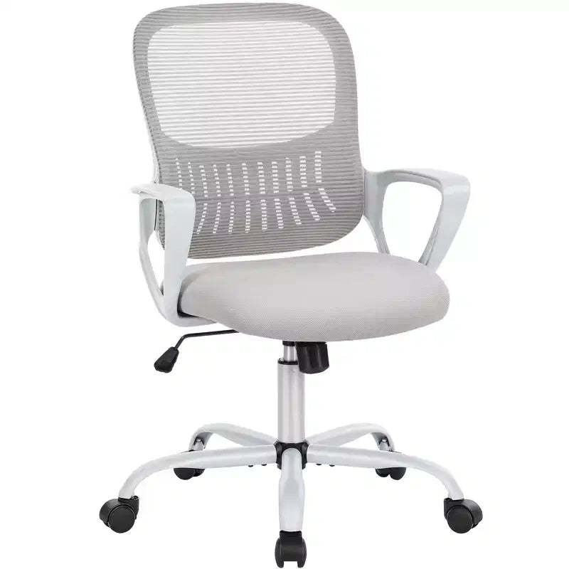 Bestier Office Task Chair with Metal Frame and Lumbar Support Ergonomic Adjustable Computer Desk Chair with Padded Armrest