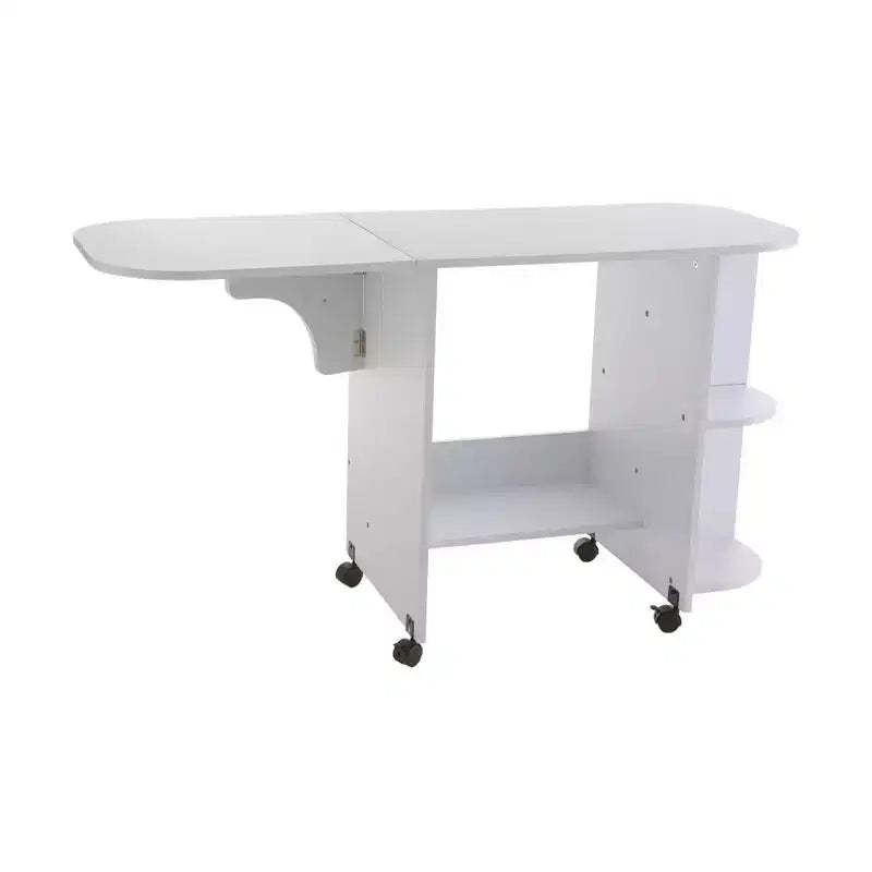 Stradville Expandable Rolling Sewing Table/Craft Station - White - SEI
