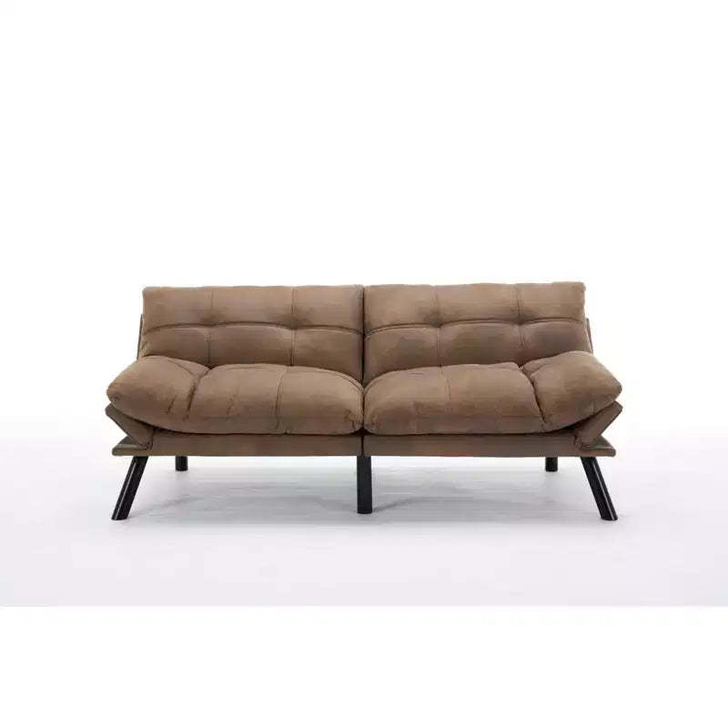 Dovelina Leatehr Feeling Convertible Folding Modern Sofa Bed-Green